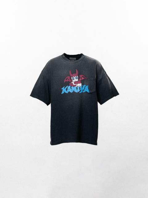 KAMIYA BAKENEKO"Distressed Pocket T-shirt