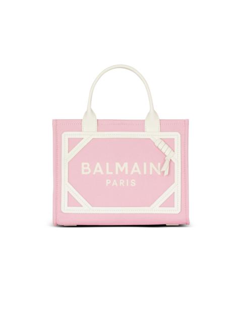 Balmain B-Army Small canvas and leather tote bag