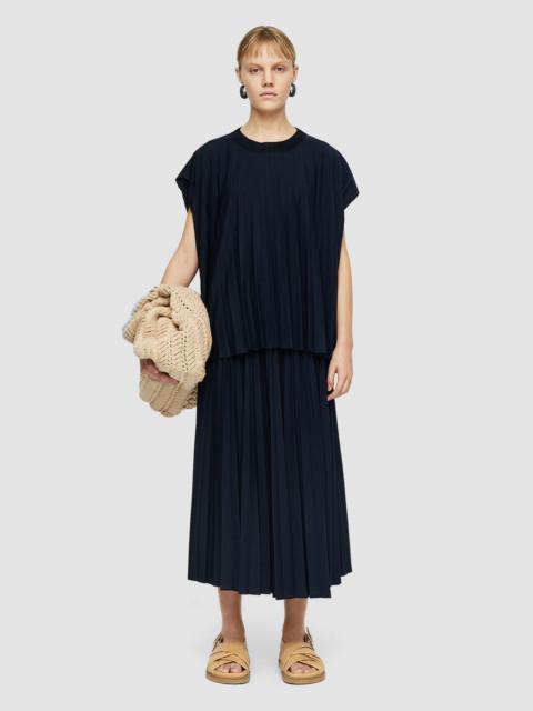 JOSEPH Cotton Blend Plissé T-Shirt