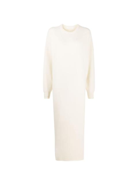 extreme cashmere rib-trimmed knitted dress