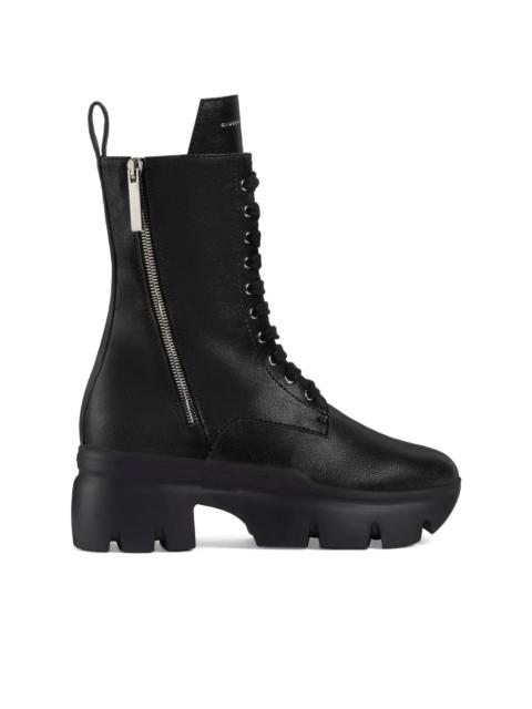 Apocalypse lace-up block-heel boots