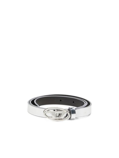 Diesel 1.5CM SLIM BELT WITH MIRRORED METALLIC FINISH