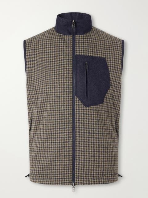 SEASE Explorer Reversible Checked Virgin Wool and Shell Padded Vest