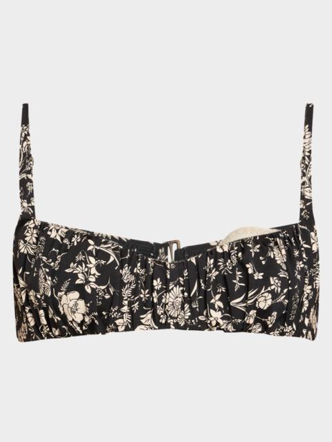 ULLA JOHNSON Naomi Ruched Bikini Top