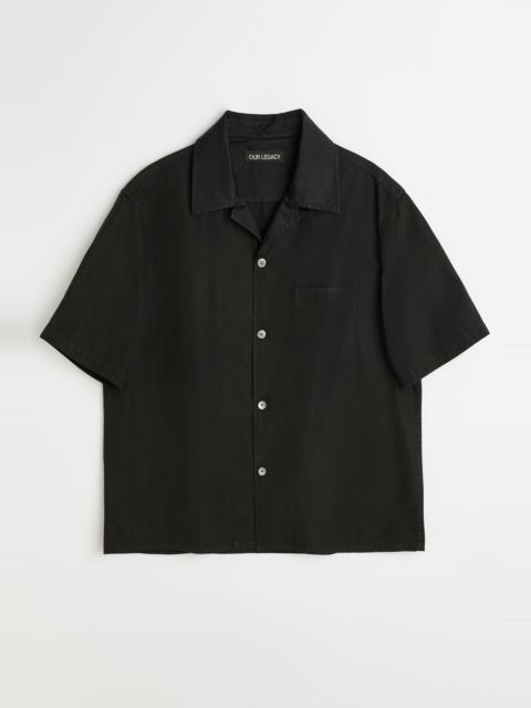 Our Legacy Heusen Shirt Shortsleeve Black All Day Poplin