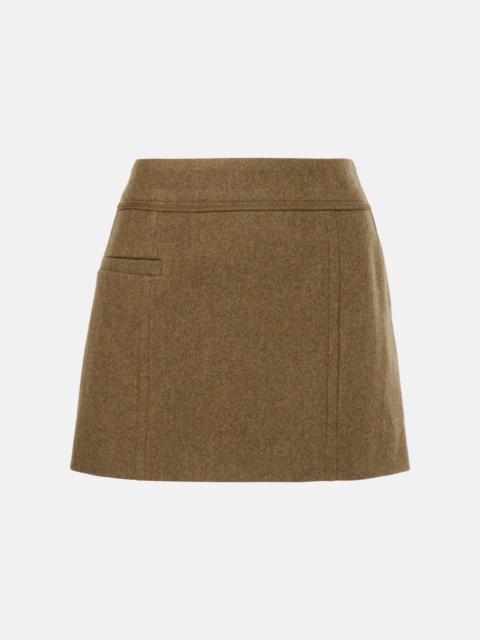 Victoria Beckham merino wool mini skirt