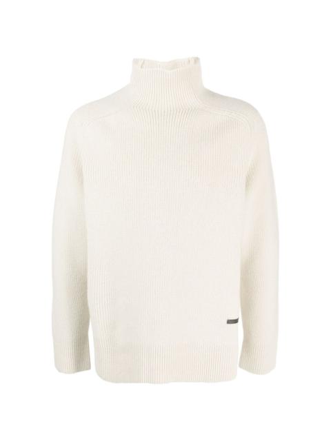 roll-neck wool jumper