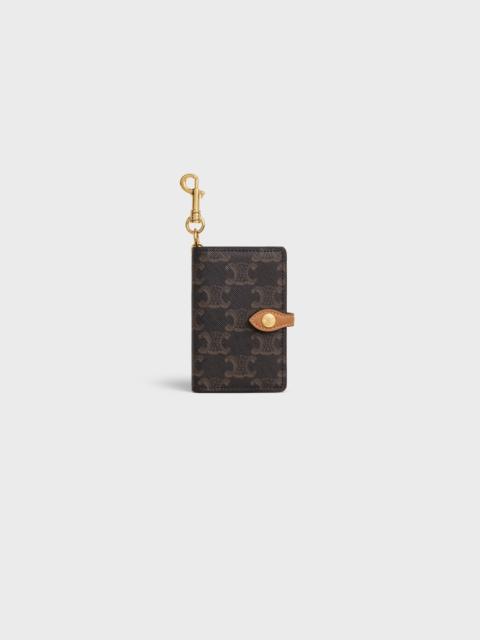 CELINE NOTEBOOK CHARMS IN Triomphe Canvas and Calfskin