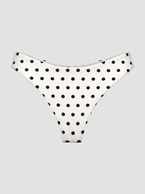 NICHOLAS Women's Mira Polka Dot Bikini Bottom - Ivory Black Polka Dot