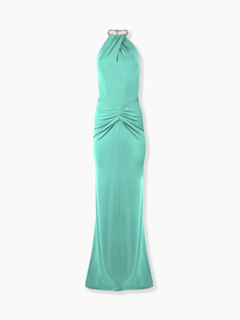 Halterneck Draped Gown