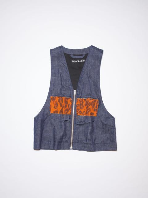 Acne Studios Fluid denim vest - Indigo blue