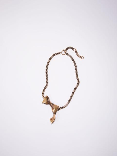 Acne Studios Bow necklace - Antique gold
