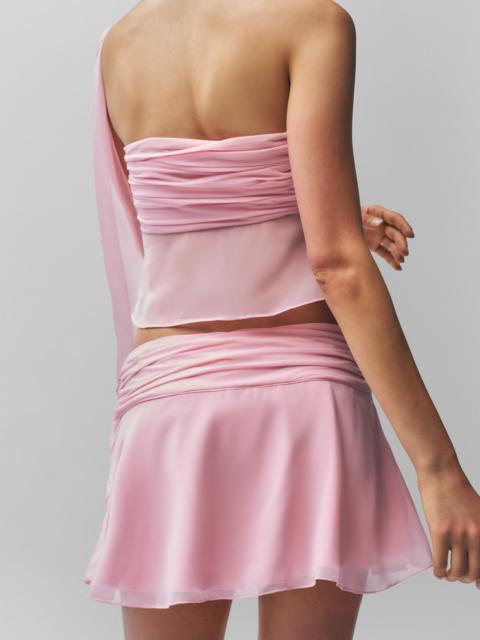 CHIFFON SLIT MINI SKIRT