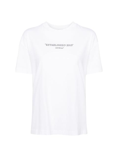 Est' 2013-print cotton T-shirt