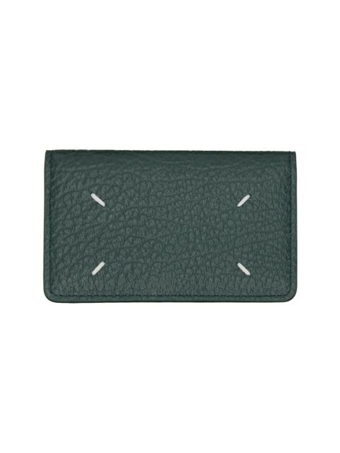 Maison Margiela Green Leather Card Holder