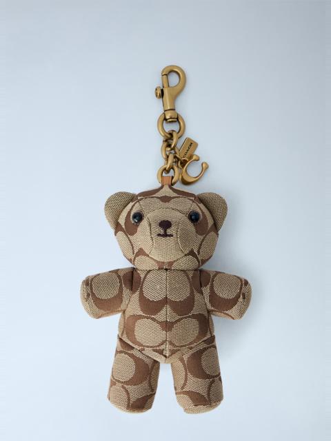 COACH Bear Bag Charm In Signature Jacquard