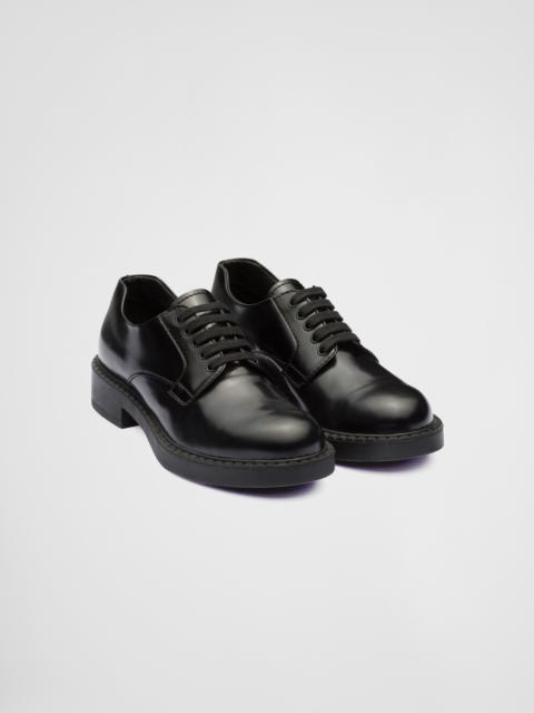 Prada Diapason opaque brushed leather lace-up shoes | REVERSIBLE