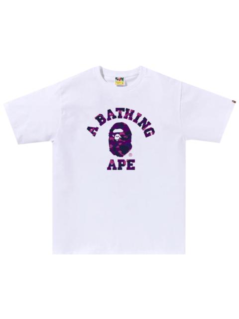 A BATHING APE® BAPE Color Camo College Tee 'White/Purple'
