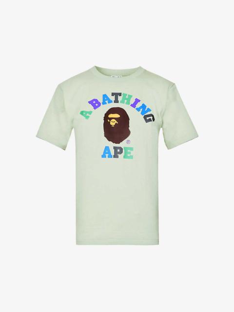 A BATHING APE® College logo-print cotton-jersey T-shirt | REVERSIBLE