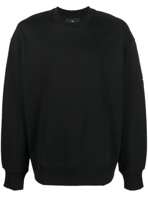 Y-3 logo print crew neck sweatshirt