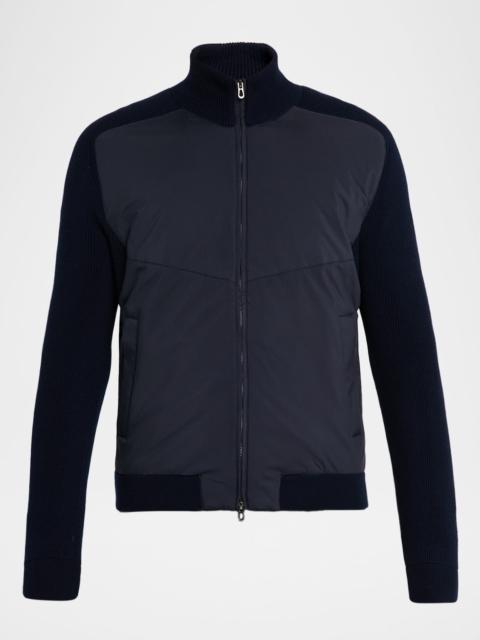 SEASE Men's Dinghy Cashmere Rib Reversible Rollneck Sweater