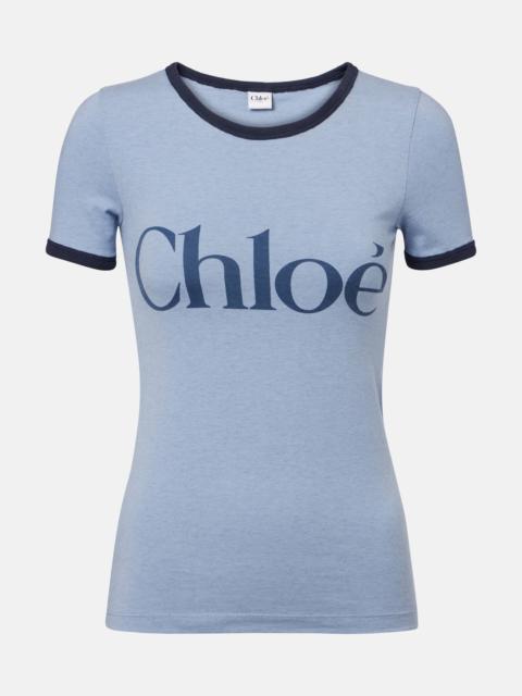 Chloé Logo cotton-blend jersey T-shirt