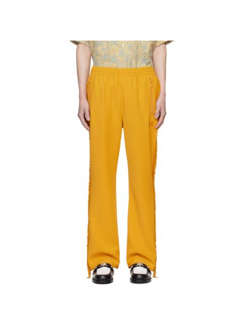 Yellow Fringe Track Pants