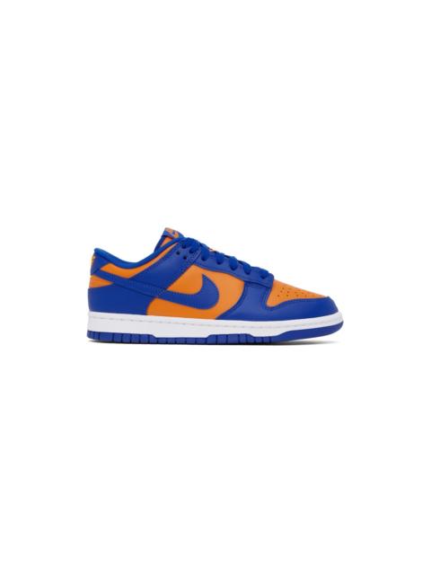 Nike Orange & Blue Dunk Low Retro Sneakers
