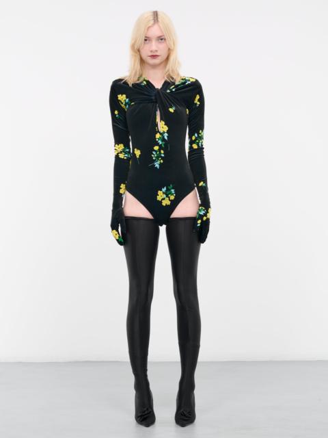 Richard Quinn Buttercup Velvet Bodysuit