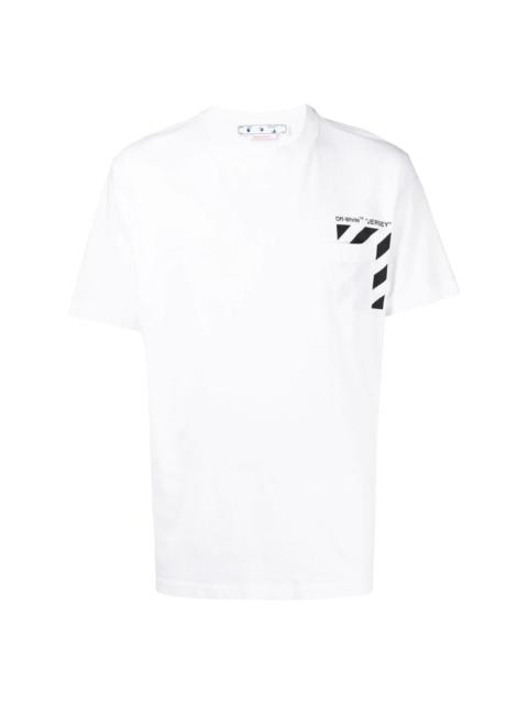 Off-White Diag-stripe 면 T 셔츠