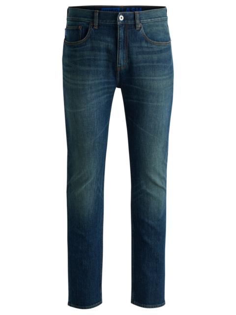 HUGO SLIM-FIT JEANS IN BLUE STRETCH DENIM