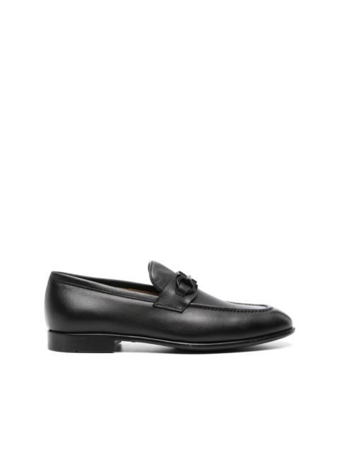 FERRAGAMO Gancini-buckle leather loafers