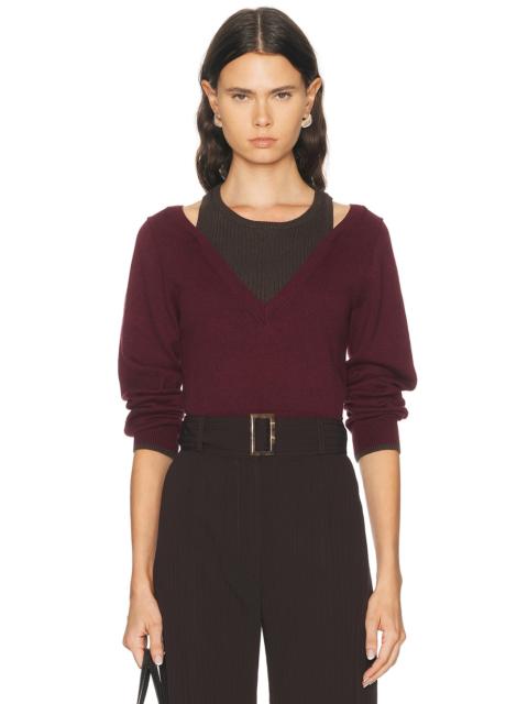 MATTHEW BRUCH Color Block Layered Tank Sweater