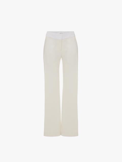 Victoria Beckham Side Panel Trouser In Off White