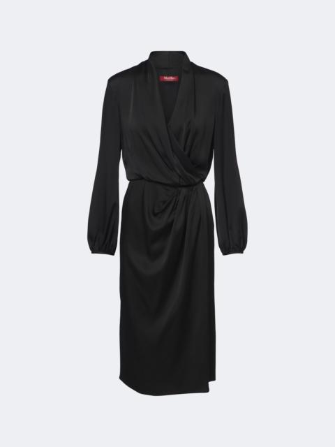 Max Mara Elegante draped satin midi dress