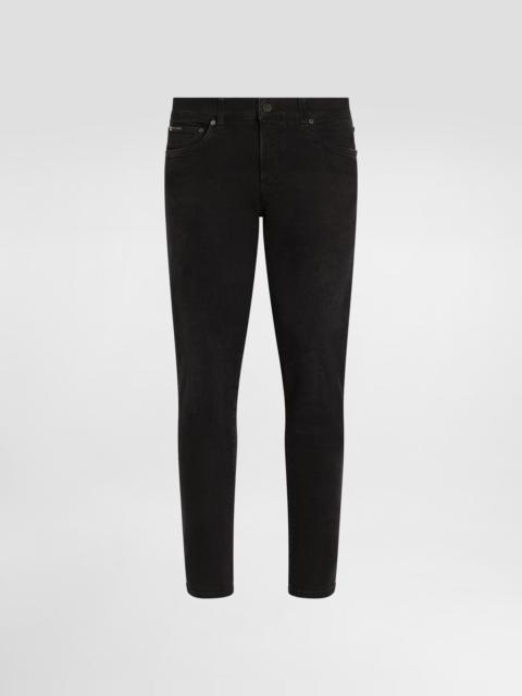Dolce & Gabbana Gray wash slim-fit stretch jeans