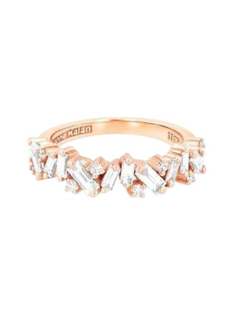 SUZANNE KALAN Diamond Icon Half Band Ring - Rose Gold