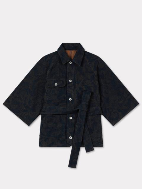 KENZO 'KENZO Peonies' oversized jacket in japanese denim