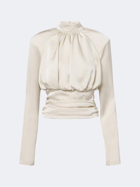 ROTATE Draped satin top