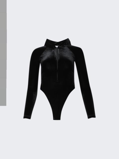 VETEMENTS Velvet Hooded Body Black