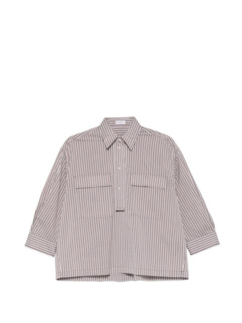 Brunello Cucinelli striped pocket blouse