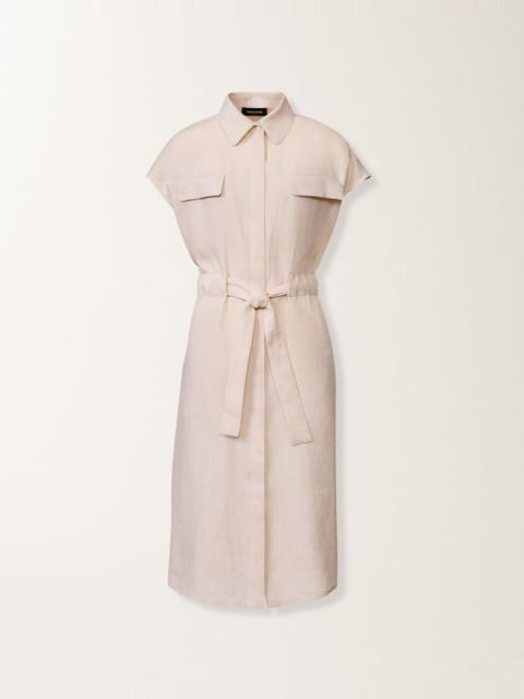 FABIANA FILIPPI Sahariana dress in natural linen canvas