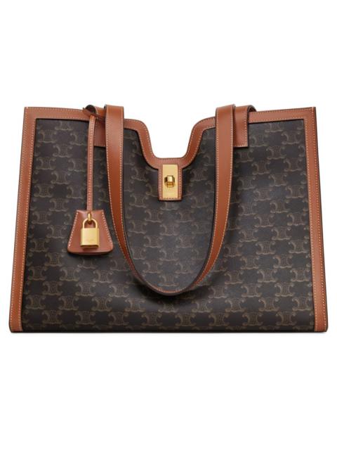 CELINE Cabas 16 in Triomphe canvas and calfskin