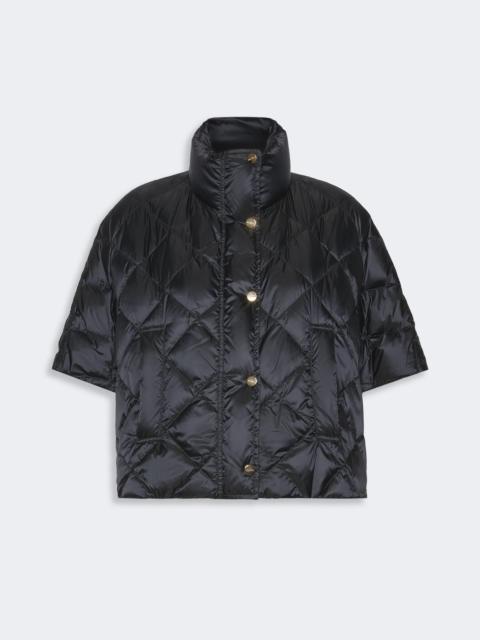 Max Mara TRESI Water-repellent canvas padded cape - BLACK