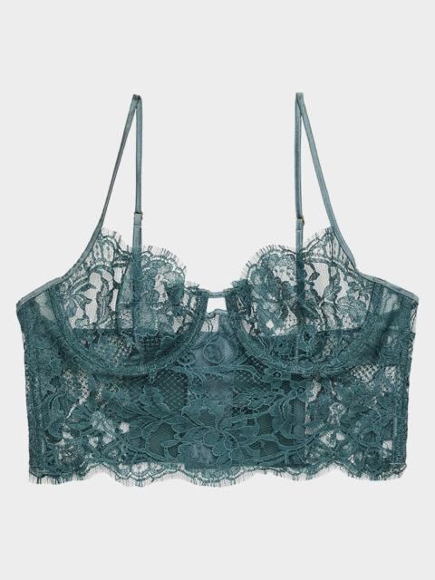 KIKI DE MONTPARNASSE Camille Scalloped Lace Longline Bra