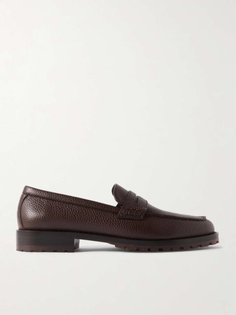 Manolo Blahnik Randy Full-Grain Leather Penny Loafers