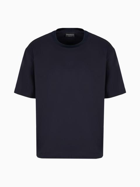 Stretch satin shirting T-shirt