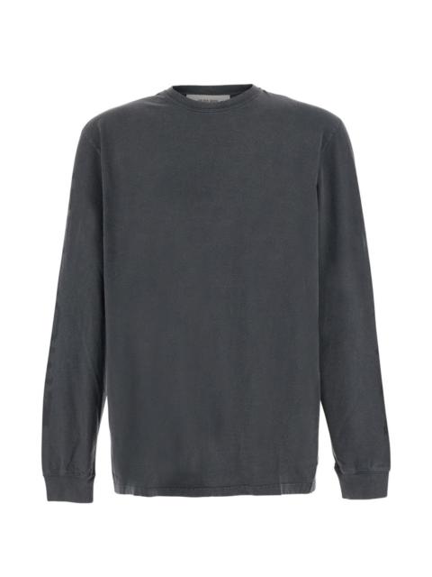 Golden Goose long-sleeved T-shirt in anthracite cotton with print