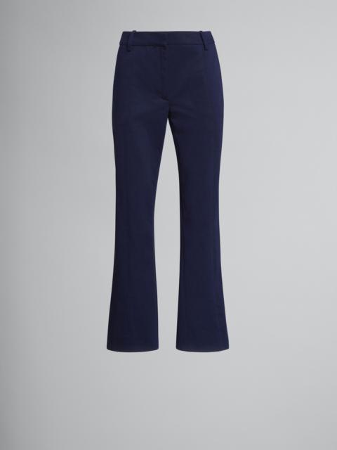 Marni COTTON GABARDINE FLARED PANTS