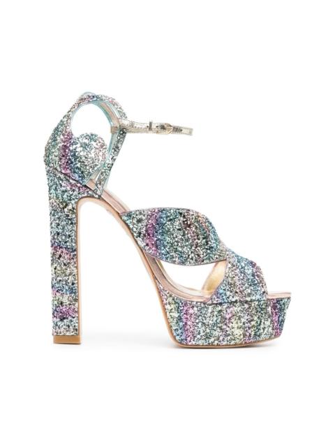 SOPHIA WEBSTER Rita 140mm glitter sandals